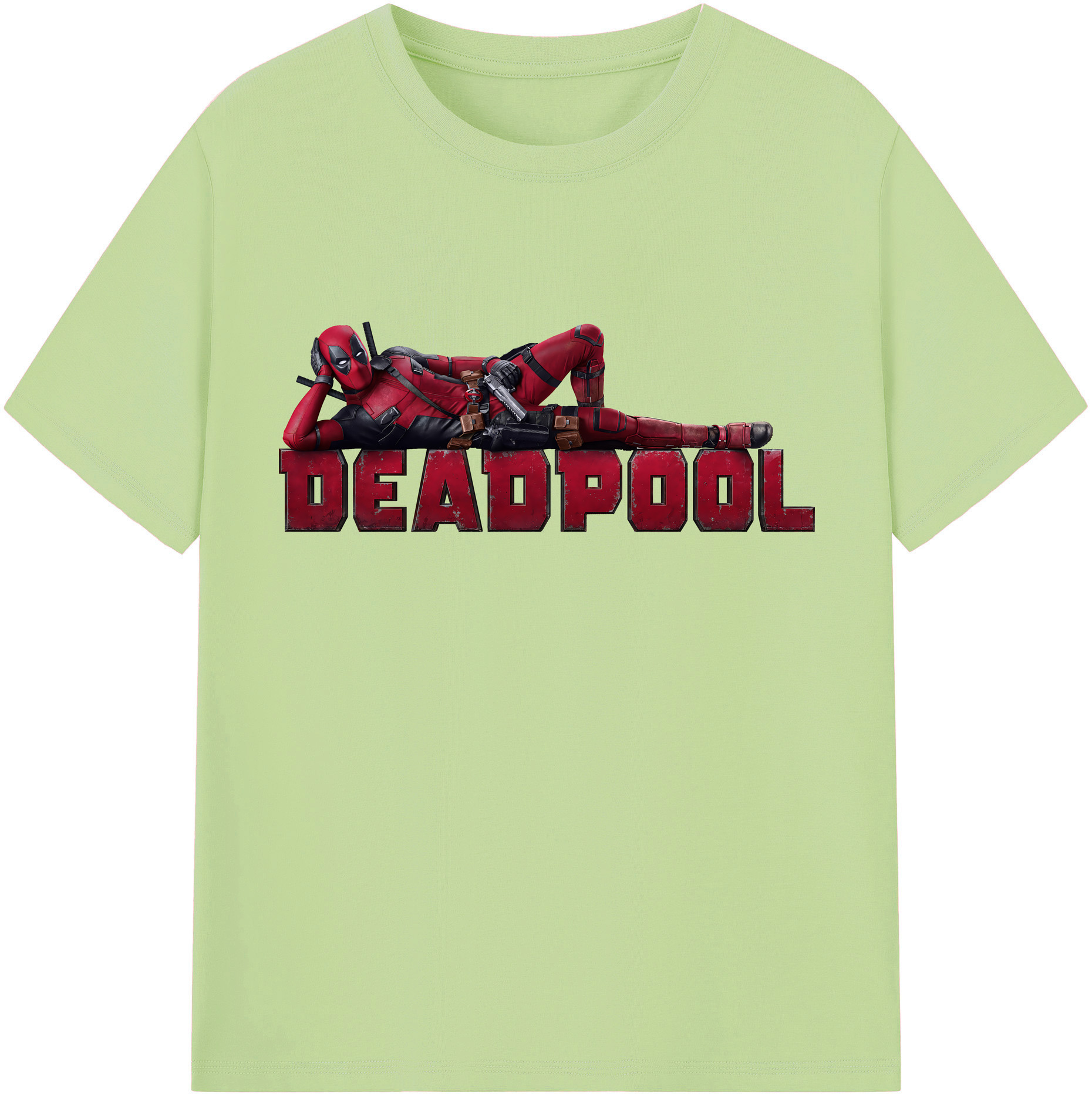 （画像用） Deadpool デッドプール 綿100％半袖Tシャツ（フロントプリント）
